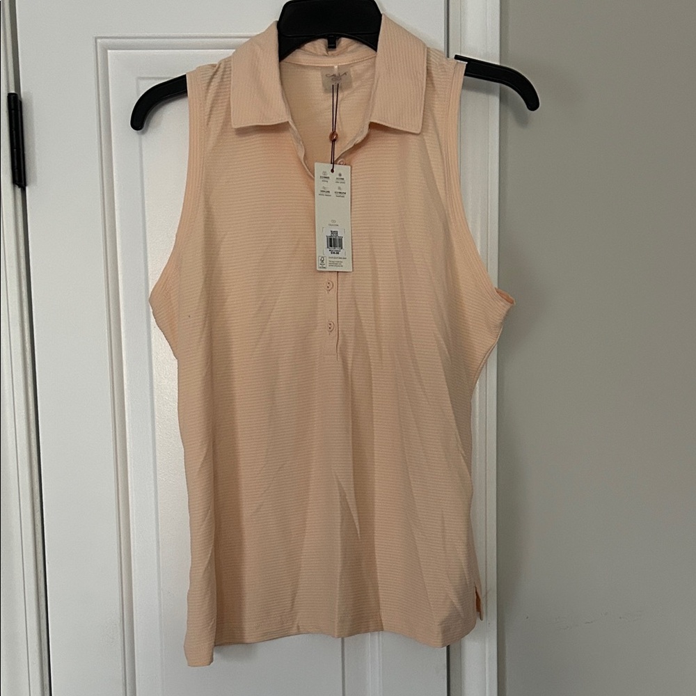 CALIA by Carrie Underwood Light Peach Sleeveless Blouse